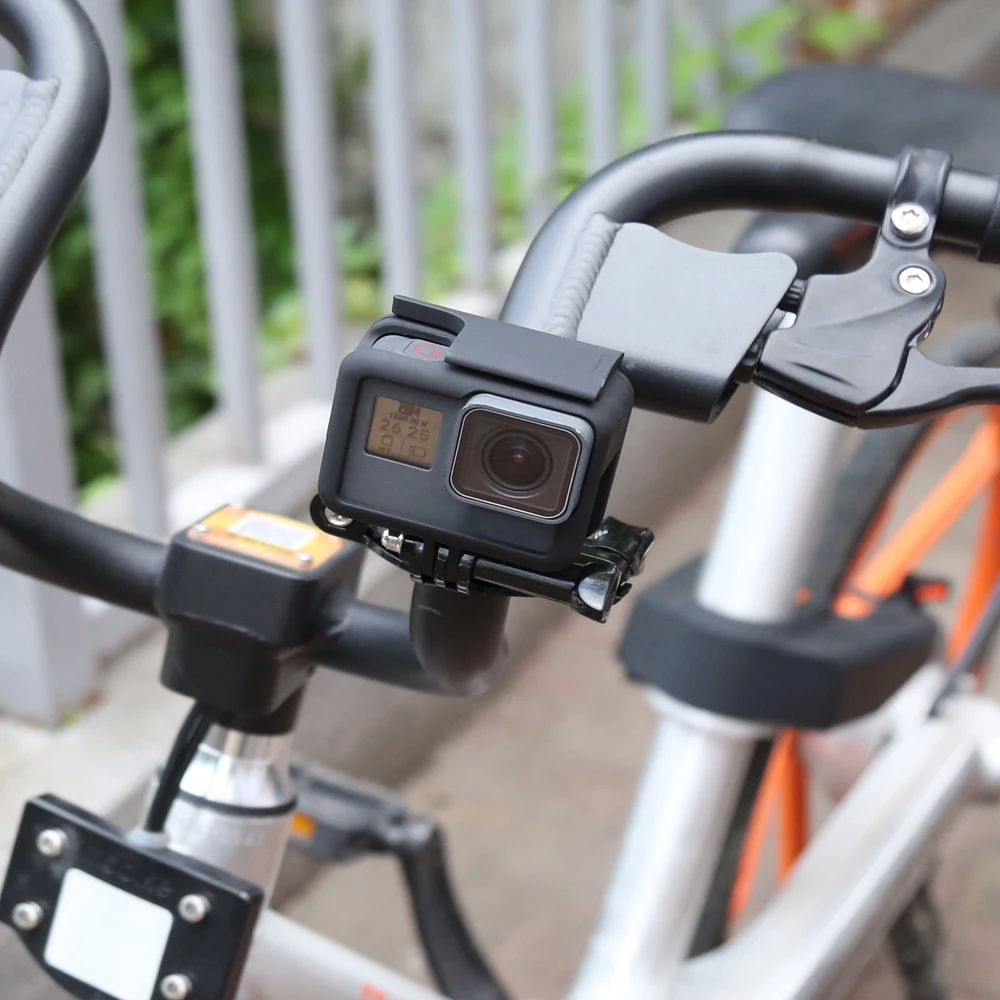 SHOOT Motorcycle Handlebar Clamp Mount for GoPro Hero 7 6 5 4 3 Session SJCAM sj 4000 5000 Yi Lite 4K+ h9 Camera Accessories | Электроника
