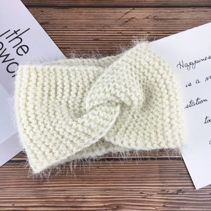 Детская повязка на голову шерстяные вязаные повязки для женщин Зимняя девочек