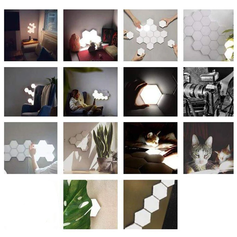 

Magnetic Honeycomb Touch Lamp Modern LED Night Light Quantum Lamp Modular Touch Sensitive Lighting LED Night Lights Indoor Decor