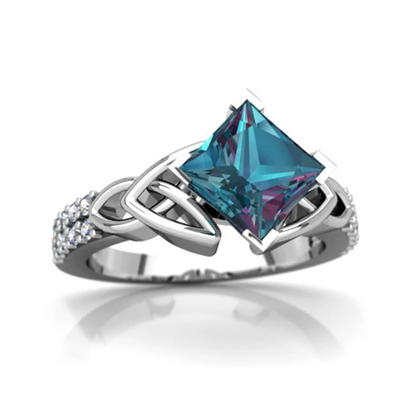 

Classical Geometry Finger Ring For Women Three-dimensional Alloy Ring Anniversary Party Weeding Engagement Jewelry
