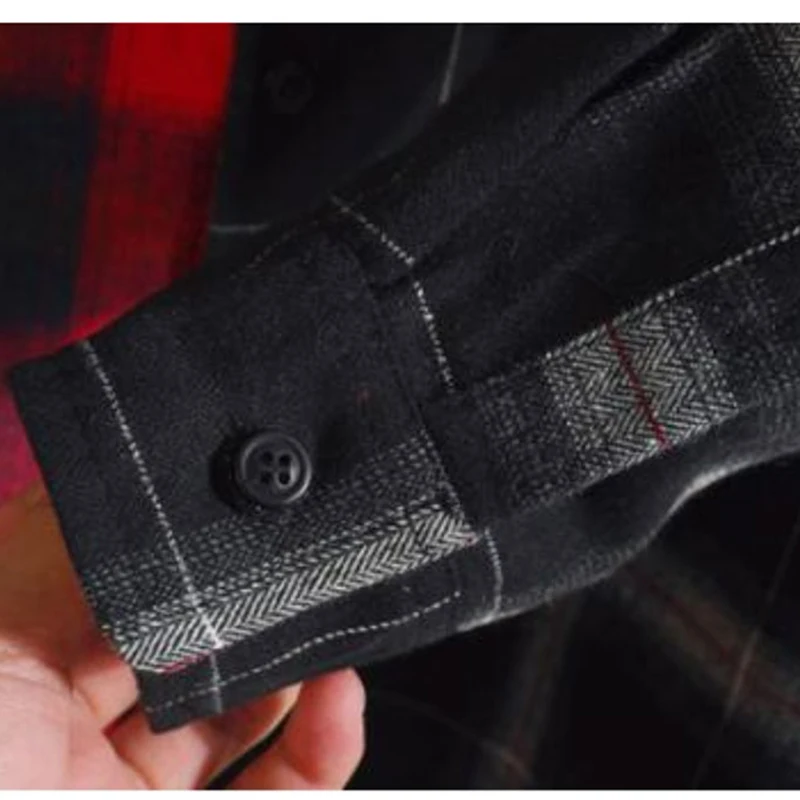 

Men Harajuku Color Block Plaid Shirt 2020 Mens Streetwear Thick Shirts Long Sleeve Male Vintage Korean Fashions Clothes