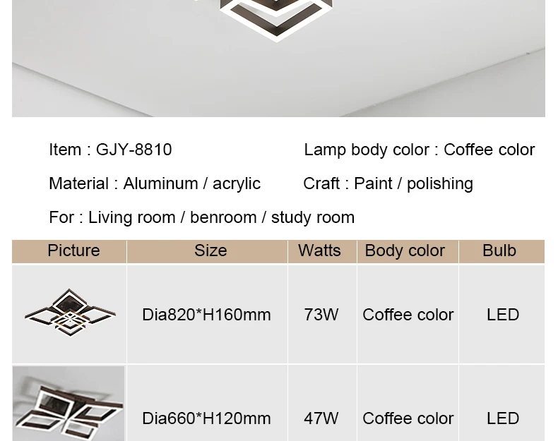 Chandelierrec AC85-265V Домашнее освещение потолочный светильник Современные светодиодные потолочные лампы для гостиной спальни низкие потолки lampara de techo