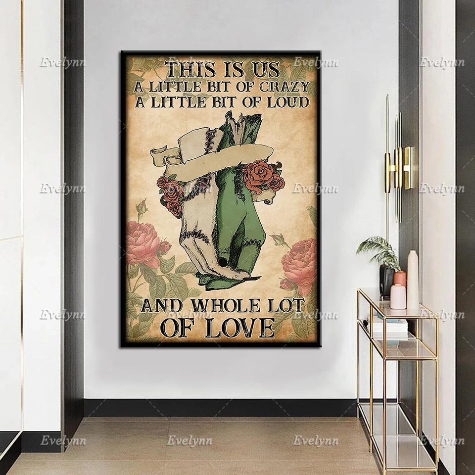 Это мы немного сумасшедшие громкие и полные любовь ретро-постер для мам парные