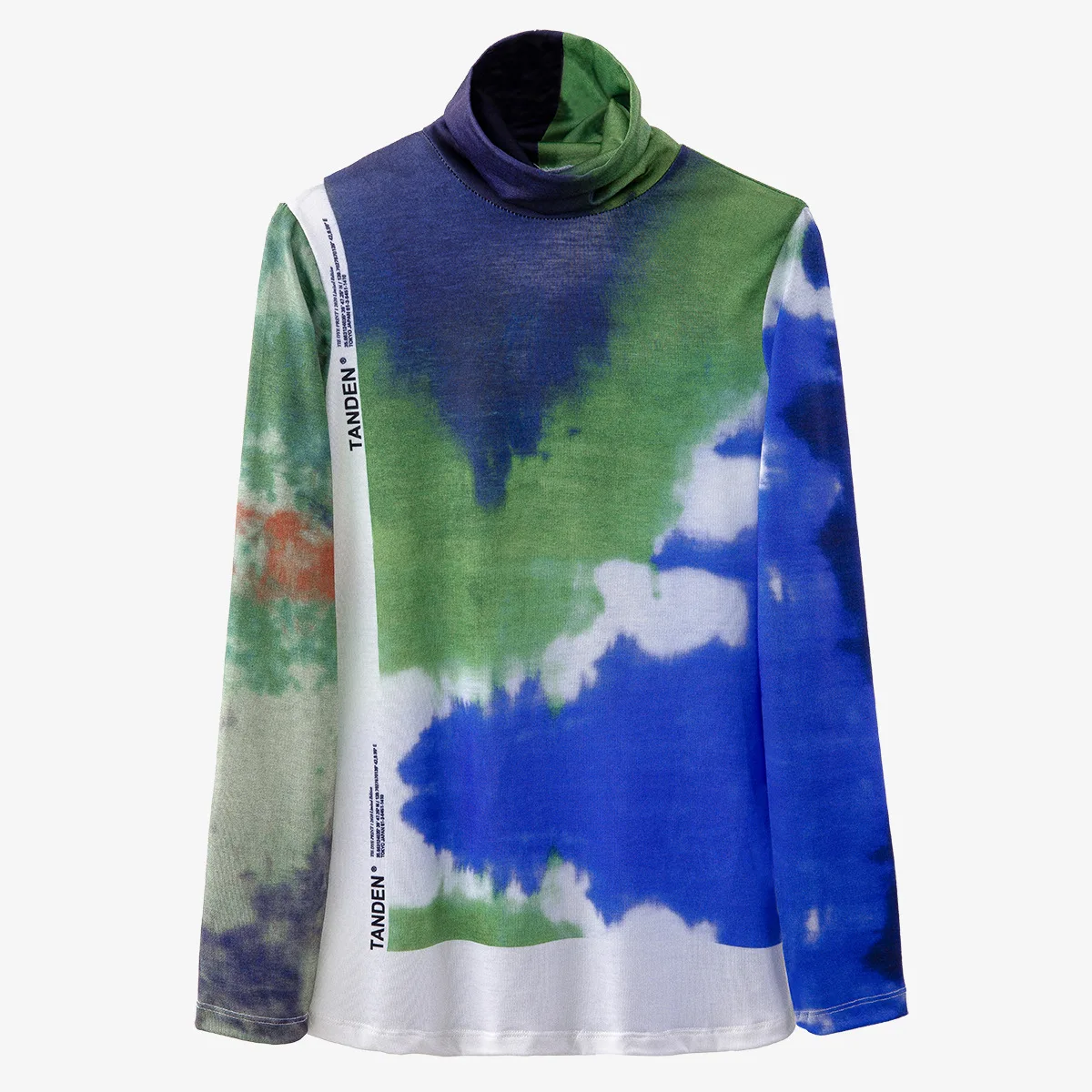 

Street Fashion Spraying Print Letter Turtleneck Long Sleeve Bottom T-shirt 2021spring Contrast Elasticity Tops Cc53
