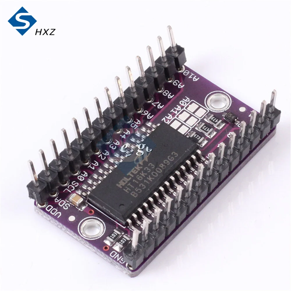

HT16K33 16x8 LED Dot Matrix Drive Control Module Digital Tube Driver Development Board for Arduino