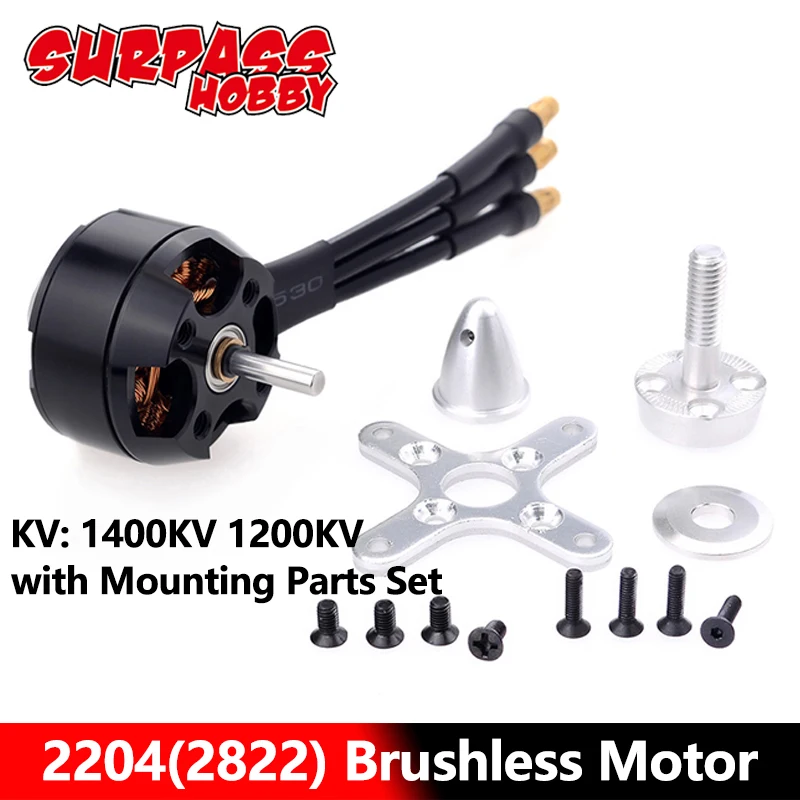 SURPASS Hobby 2204(2822) 1200KV 1400KV Квадрокоптер с дистанционным управлением 14 полюса