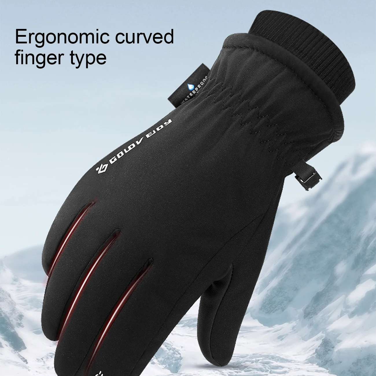 

Winter Waterproof Plush Gloves Men Women Full Finger Sports Touchscreen Cycling Gloves DB51 Thermal Fleece Skiing Hiking Gloves