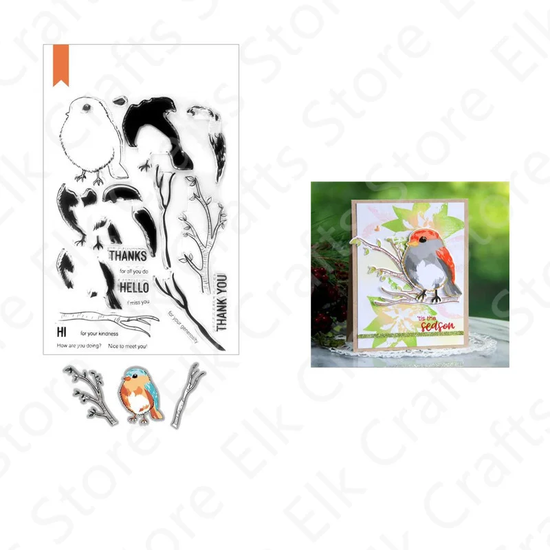 

Bird Metal Cutting Dies and Stamps for Scrapbooking Stencil Photo Album Craft Paper Card Template Stamps And Dies New Arrival