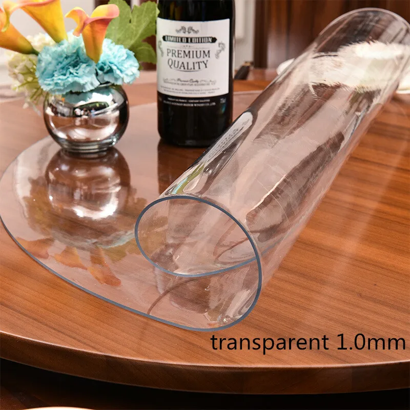 Высококачественная круглая скатерть из мягкого стекла и ПВХ без запаха