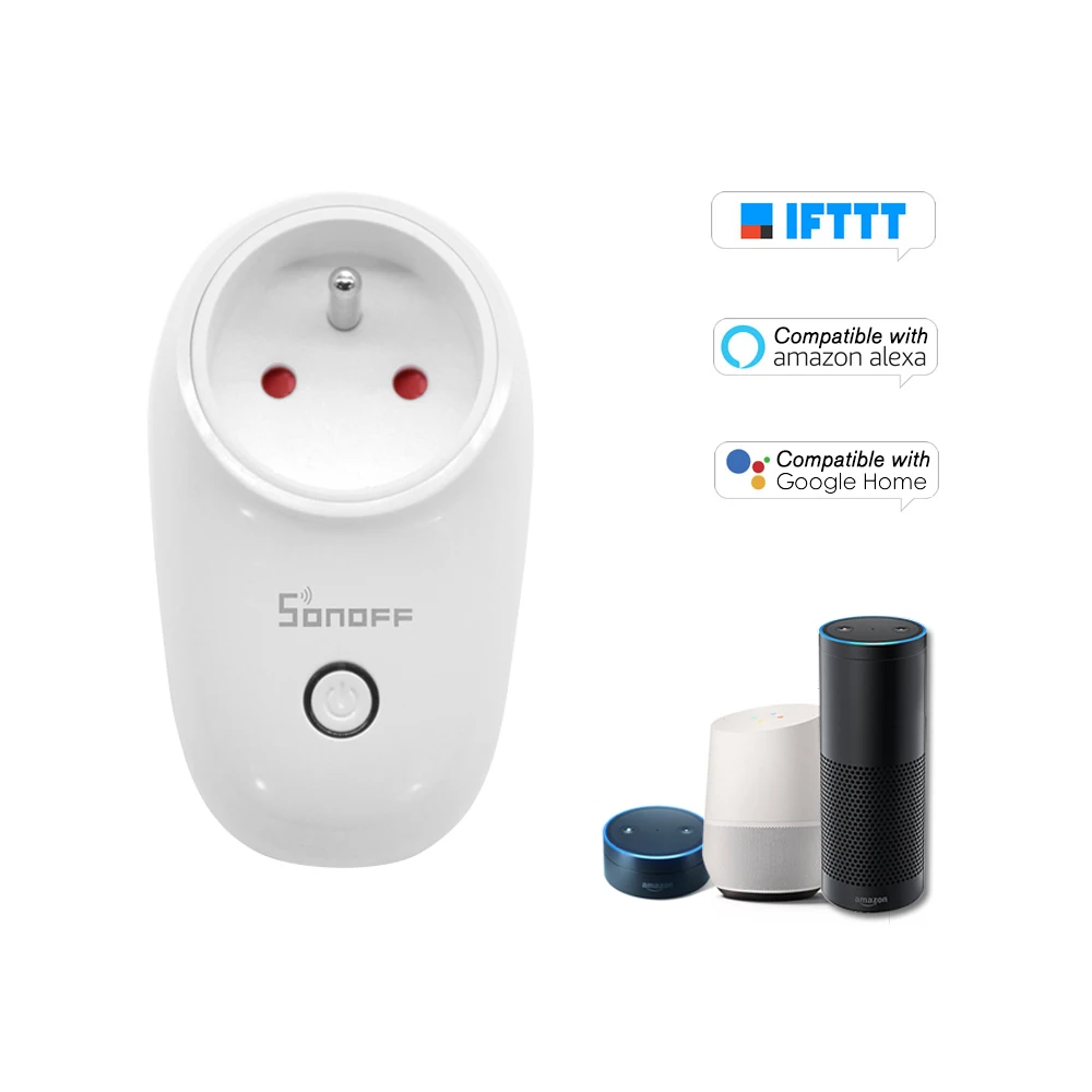 SONOFF Wifi умная розетка Беспроводная умная домашняя розетка умный таймер совместим с Amazon Alexa для Google Home/Nest IFTTT