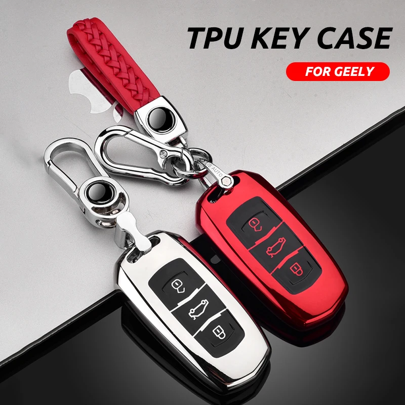 

Мягкий ТПУ чехол для ключей с дистанционным управлением для Geely Atlas Boyue NL3 EX7 Emgrand X7 EmgrarandX7 SUV GT GC9 Borui Car Smart Key Shell