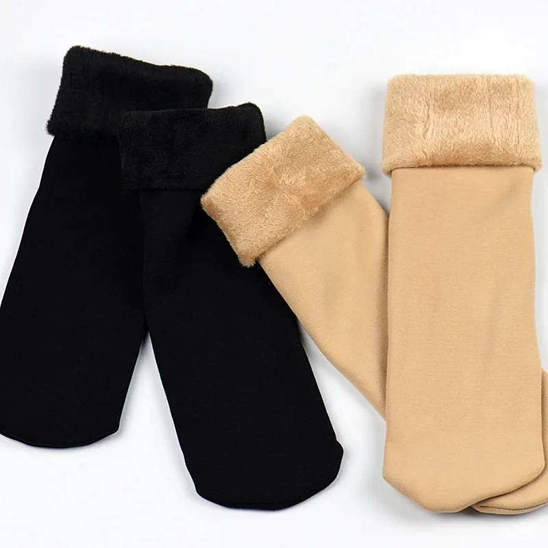 Пушистые и плотные носки тапочки из шерсти для мужчин женщин шерстяные плюшевые