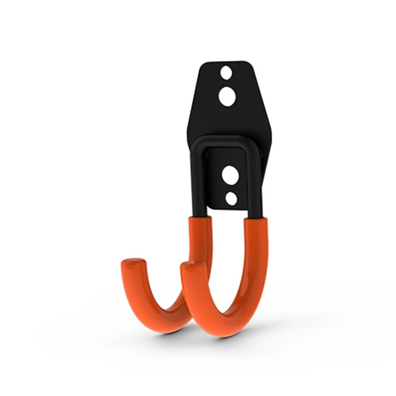 

2pcs/set Iron Wall-mounted Wall Hooks Double Hook Storage Tools Garage Hanger