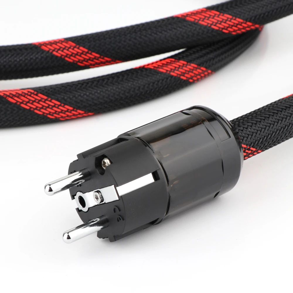 Один посеребренный кабель питания с вилкой EU/US/AU | Электроника