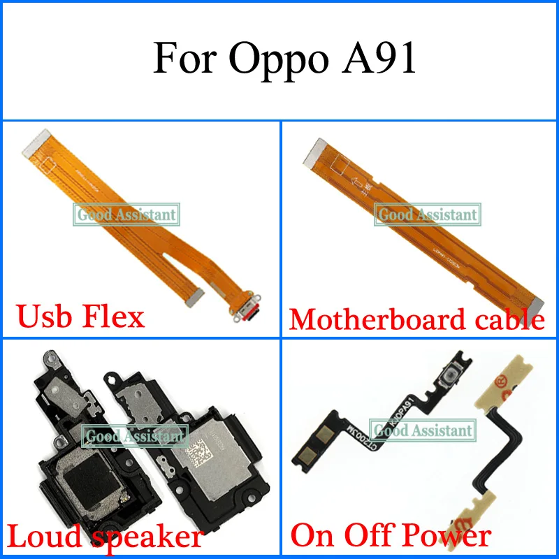 Для Oppo A91 PCPM00 CPH2001 CPH2021 Usb Гибкий микрофон материнский кабель громкий динамик вкл.