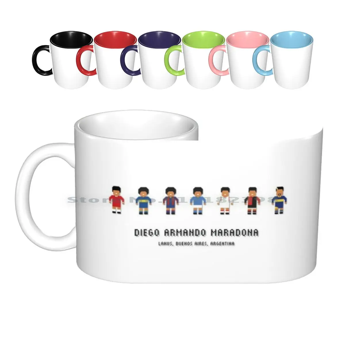 

The Club Career Kits Of Diego Maradona Ceramic Mugs Coffee Cups Milk Tea Mug Maradona Argentina Football Soccer Classic 80s 90s