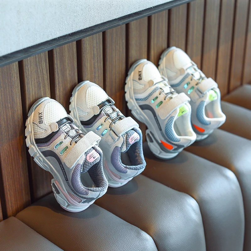 Новые осенние детские спортивные кроссовки из натуральной кожи Детские