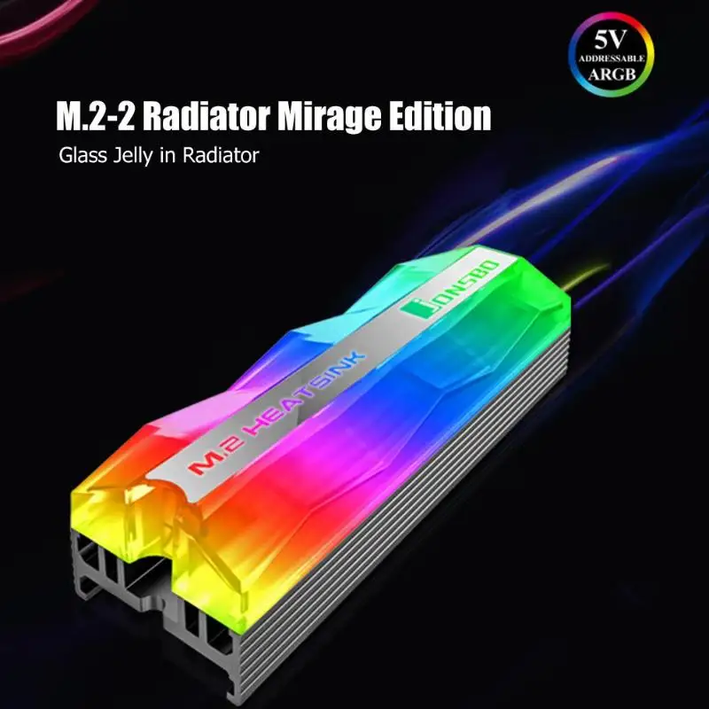 Jonsbo M.2-2 ARGB Lighting M.2 радиатор SSD 5 в 3Pin твердотельный жесткий диск охладитель