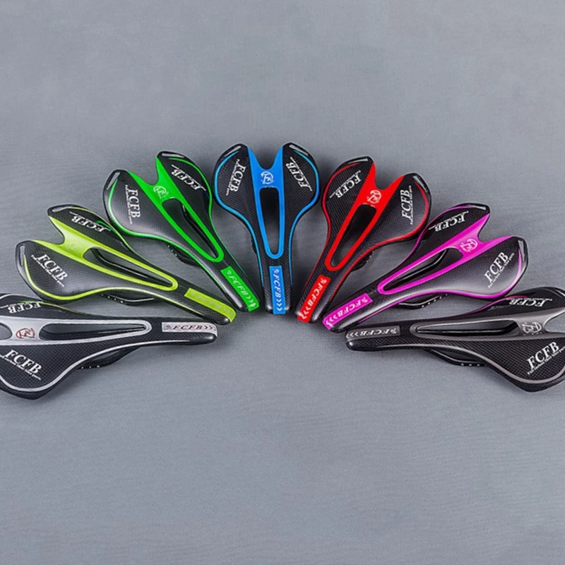 Глянцевое Полноразмерное велосипедное седло FCFB из углеродного волокна 3K детали