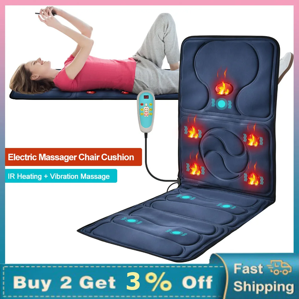 Электрический массажер для спины с подогревом инфракрасное теплое лечение