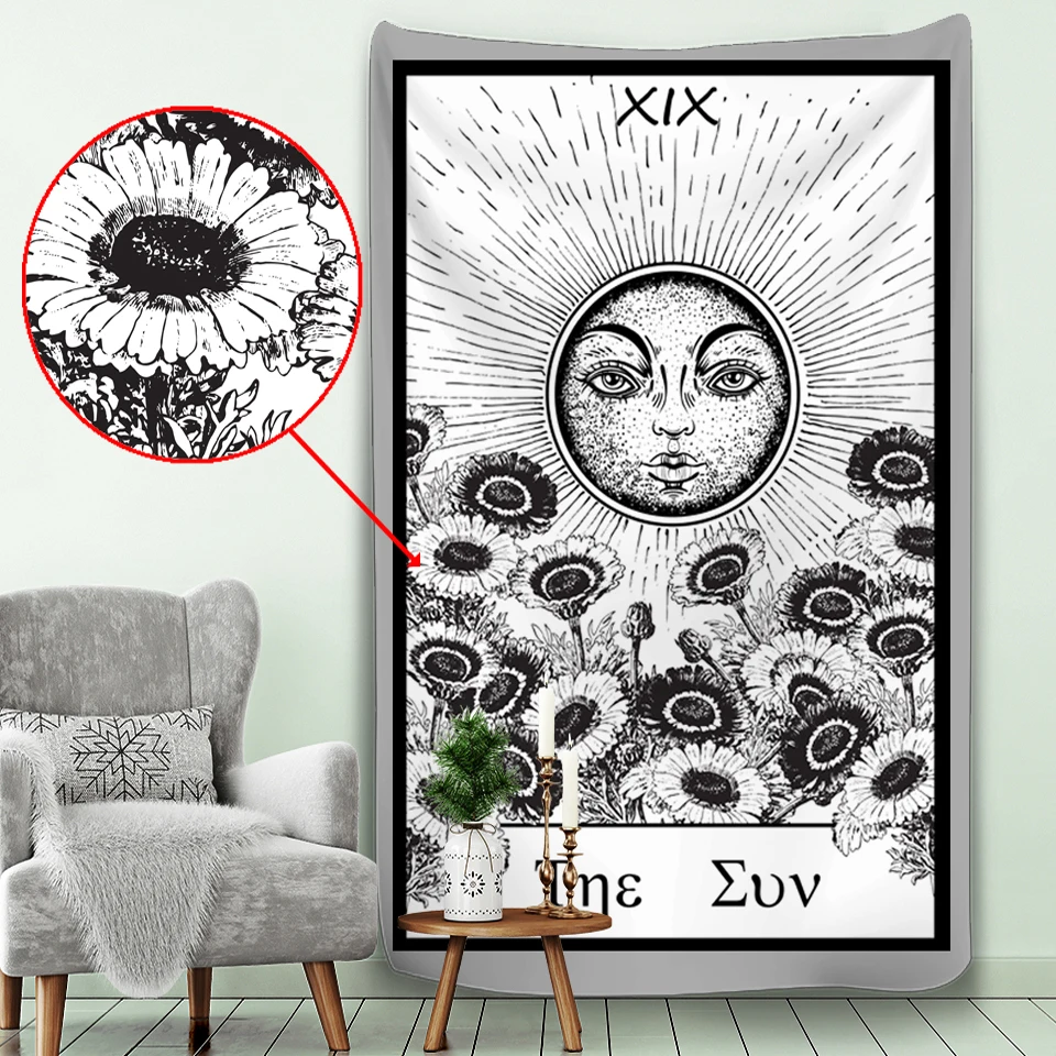 Таро ведьмахство психоделическая сцена украшение для дома МАНДАЛА ГОБЕЛЕН хиппи