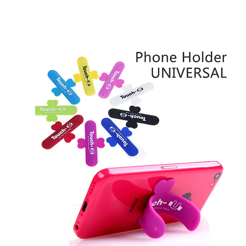 Gourde 3Pcs/5Pcs/10Pcs Touch U Mini Silicone Holder For iPhone X 6 7 8 Universal Portable phone holder for Samsung Huawei Xiaomi | Мобильные