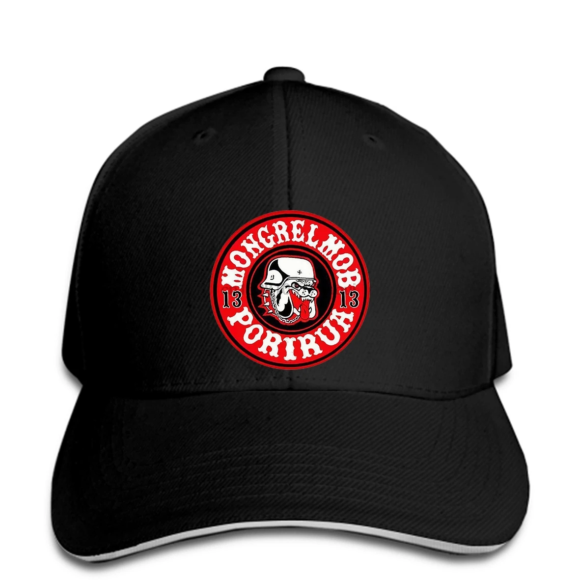 

Baseball cap Mongrel Mob Logo Printed Graphic Men Casual Black