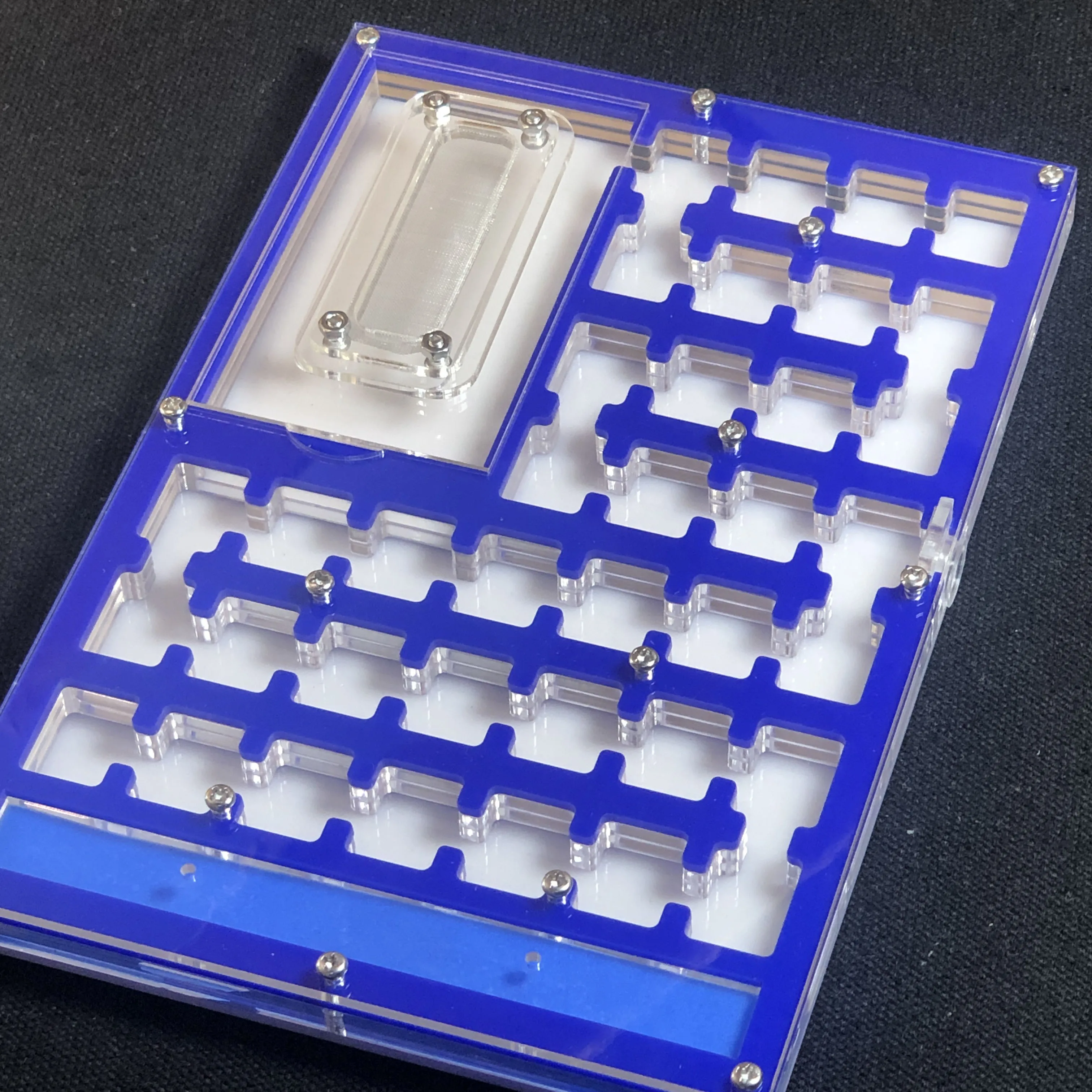 DEEPBLUE Большой Космический акриловый муравей лабиринт фермы, Муравьиное гнездо с область кормления и увлажняющая зона муравей дом для домашних животных антилл - Цвет: DEEPBLUE