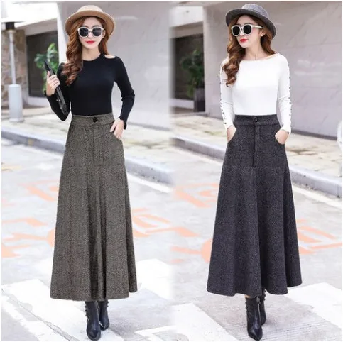 Элегантная Офисная Женская винтажная полосатая длинная юбка макси 2020