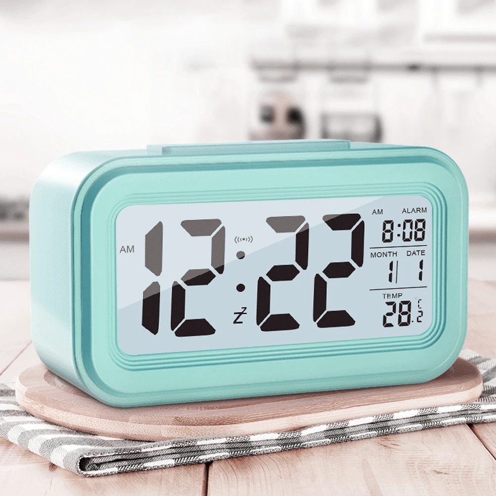 Digital LED Alarm Clocks Thermometer Week Snooze Watch Electonic Table Calendar Night Illumination LCD Display Home Office Timer | Дом и сад