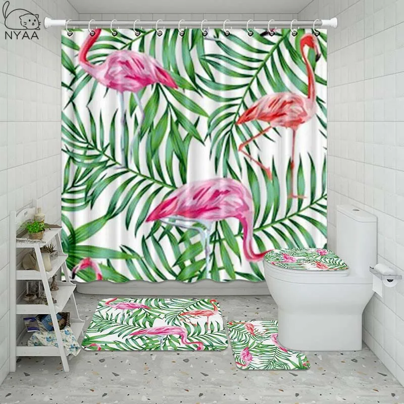 Vixm фламинго Африка ванная комната водонепроницаемый набор для занавесок душа