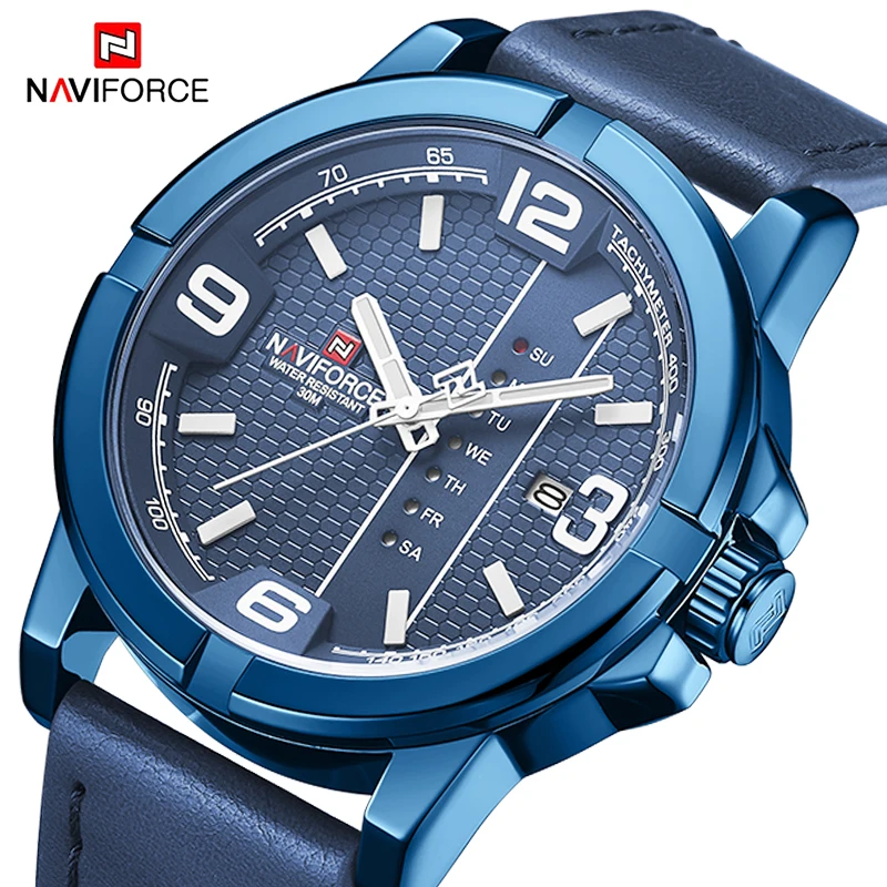Часы наручные NAVIFORCE Мужские кварцевые роскошные спортивные модные повседневные