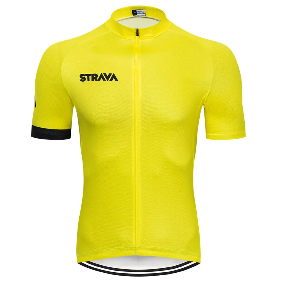 NO.13 Ropa Bicicleta de carretera STRAVA Team велосипедная одежда Летний велосипедный костюм с коротким рукавом мужской топ и низ нагрудник шорты - Цвет: NO.13
