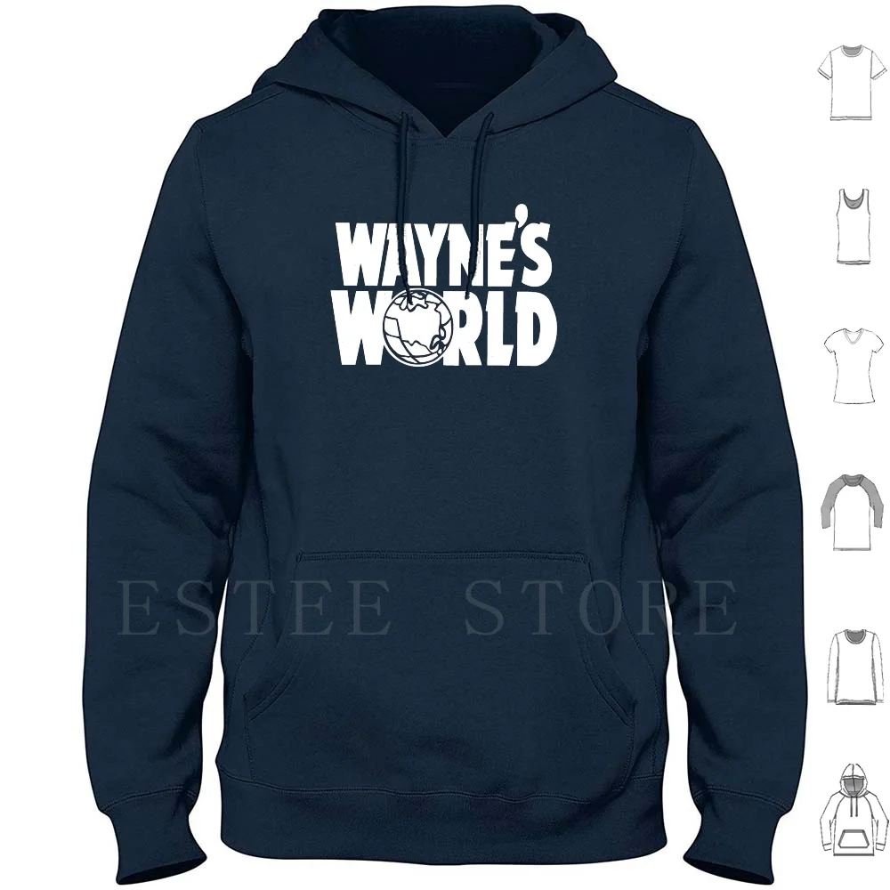 

Толстовки с капюшоном на тему мировой вечерние в стиле ретро Waynes World 90S