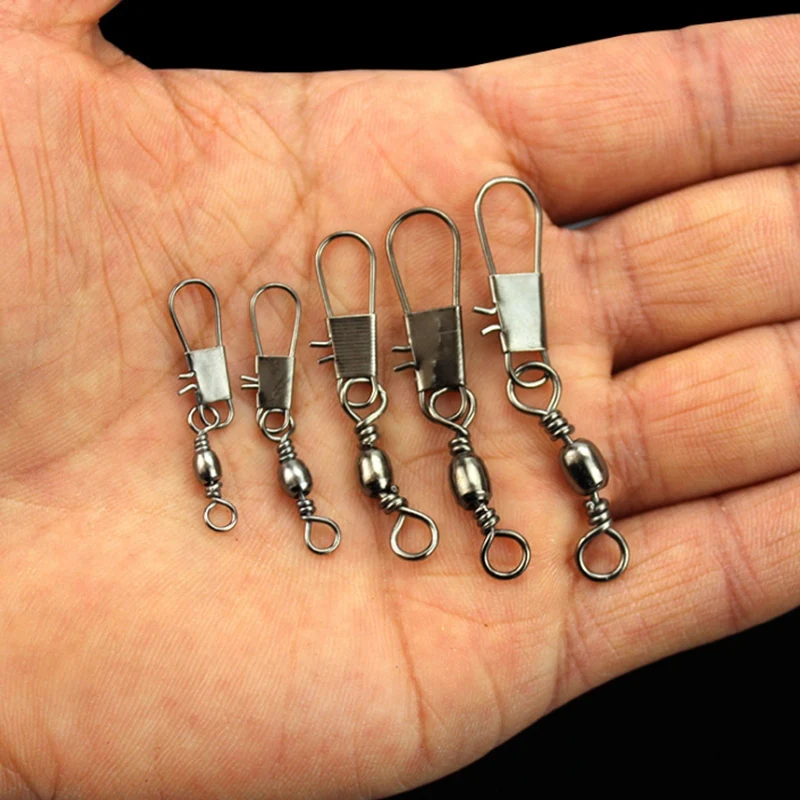 100 шт. рыболовные вертлюжные медные роликовые соединительные соединители для