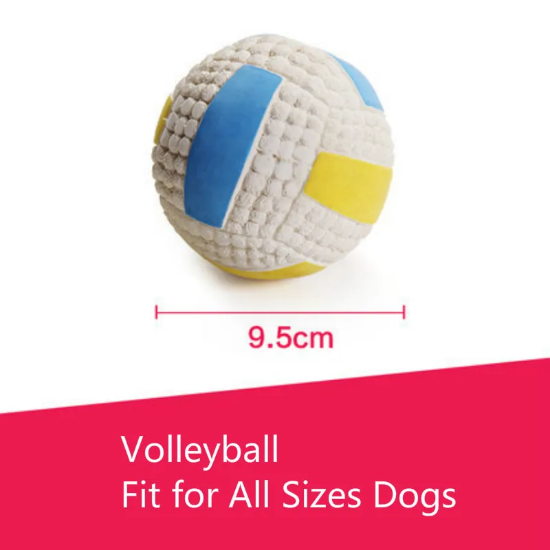 

Dog Latex Rugby Squeaky Chew Bite Toy Soundball Natural Non-toxic Molar Tennis Ball Outdoor Playing Interactive Puppy Pet Funny