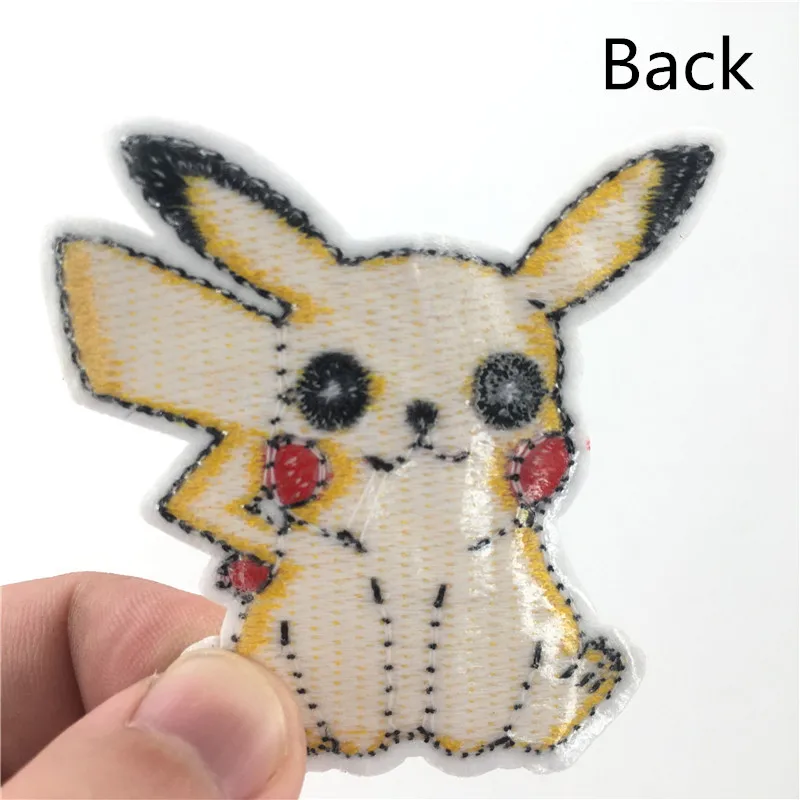 Parche bordado de Pok&eacute;mon Pikachu, parches de ropa bordados de dibujos animados para ni&ntilde;os, pegatinas de paraguas, apliques de ropa-5