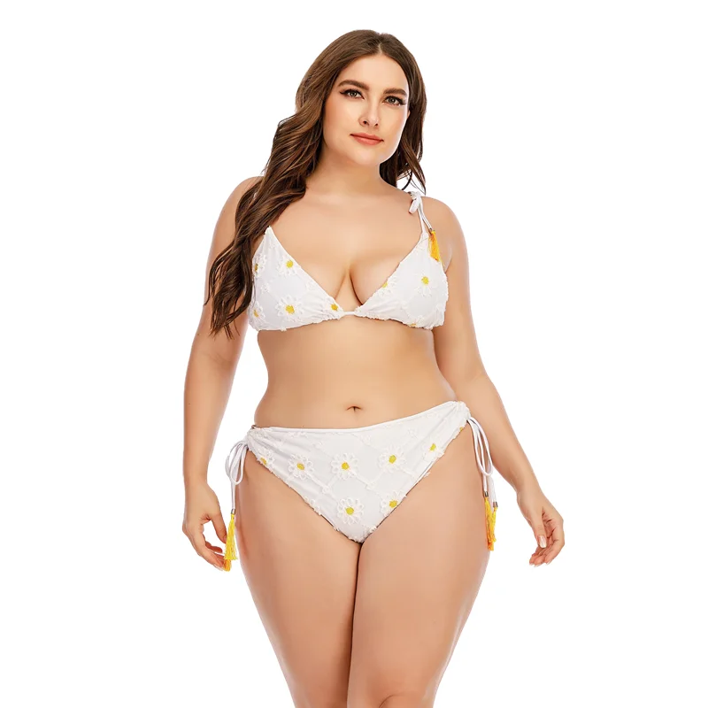 

Sexy Bikinis 2021 Women Plus Size String Swimsuit Women's Swimwear 2 Piece Halter Swim Suits Padded Female Beachwear Biquini 5XL