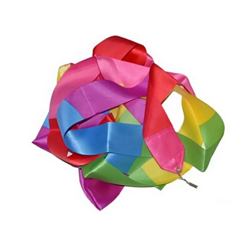 4 м Радужная цветная танцевальная лента для тренажерного зала Ритмическая