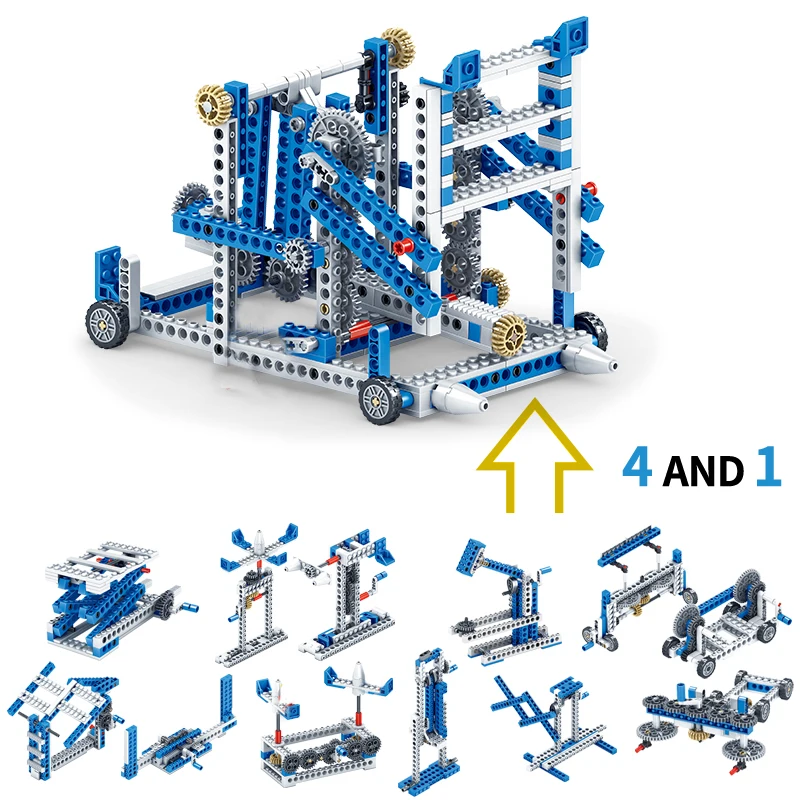 354 + шт 4in1 строительный блок изобретатель инженерно строительные блоки для