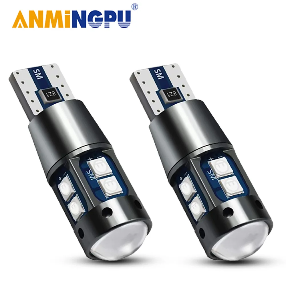 

AMNINGPU 2x W5W Led Bulb T10 Led 194 10SMD 3030Chips Led W5W Clearance Lights Wedge Light Reading Light Car Led Signal Lamp 12V