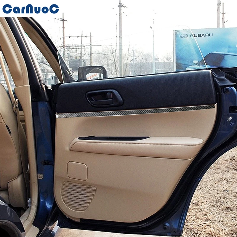 

2 шт. для Subaru Forester 2005-2008, автомобильная задняя панель, отделочная полоса, наклейка из углеродного волокна, аксессуары