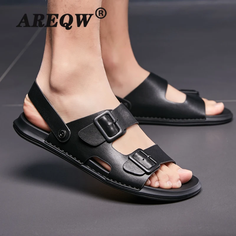 

2021 Summer New Personality Sandals Outdoor Men's Slippers Beach Shoes Flip Flops Outside Wear Sandals