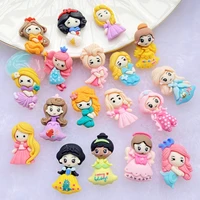 30 new cartoon cute characters princess series resin flat bottom diy scrapbook handicraft accessories f44