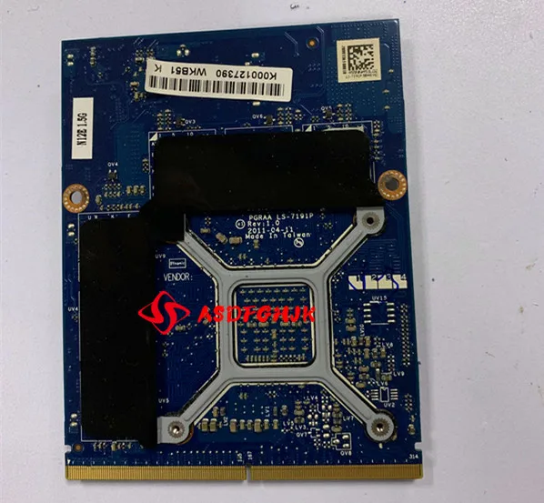 

GTX560M GTX 560M 1.5 GB N12E-GS-A1 FOR TOSHIBA X770 X775 Laptop graphics GPU Video Card K000127390 PGRAA LS-7191P test good