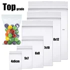 100 шт прозрачный мешок с замком на молнии Reclosable толстые пластиковые Ziplock полиэтиленовые пакеты