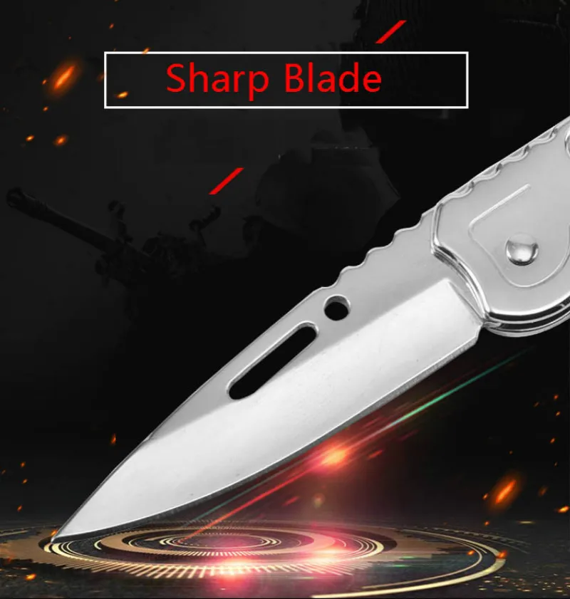 Складной нож из нержавеющей стали для самообороны Многофункциональный Военный