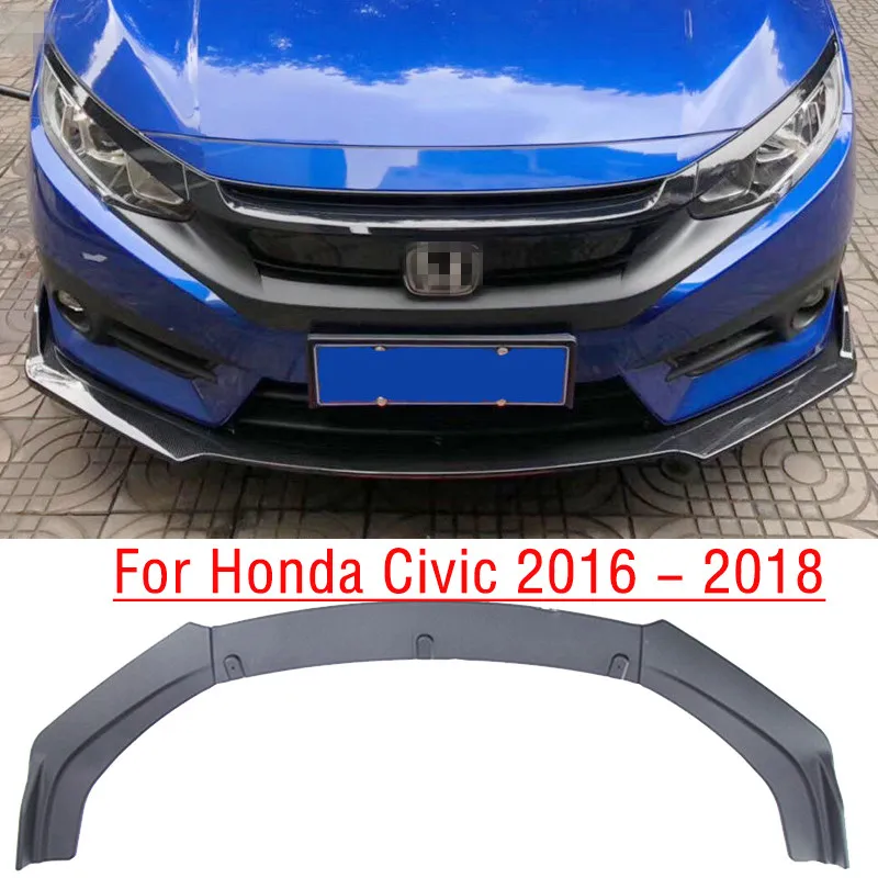 Передний бампер чехол для губ передний спойлер Honda Civic 2016 2017 2018|Амортизаторы| |