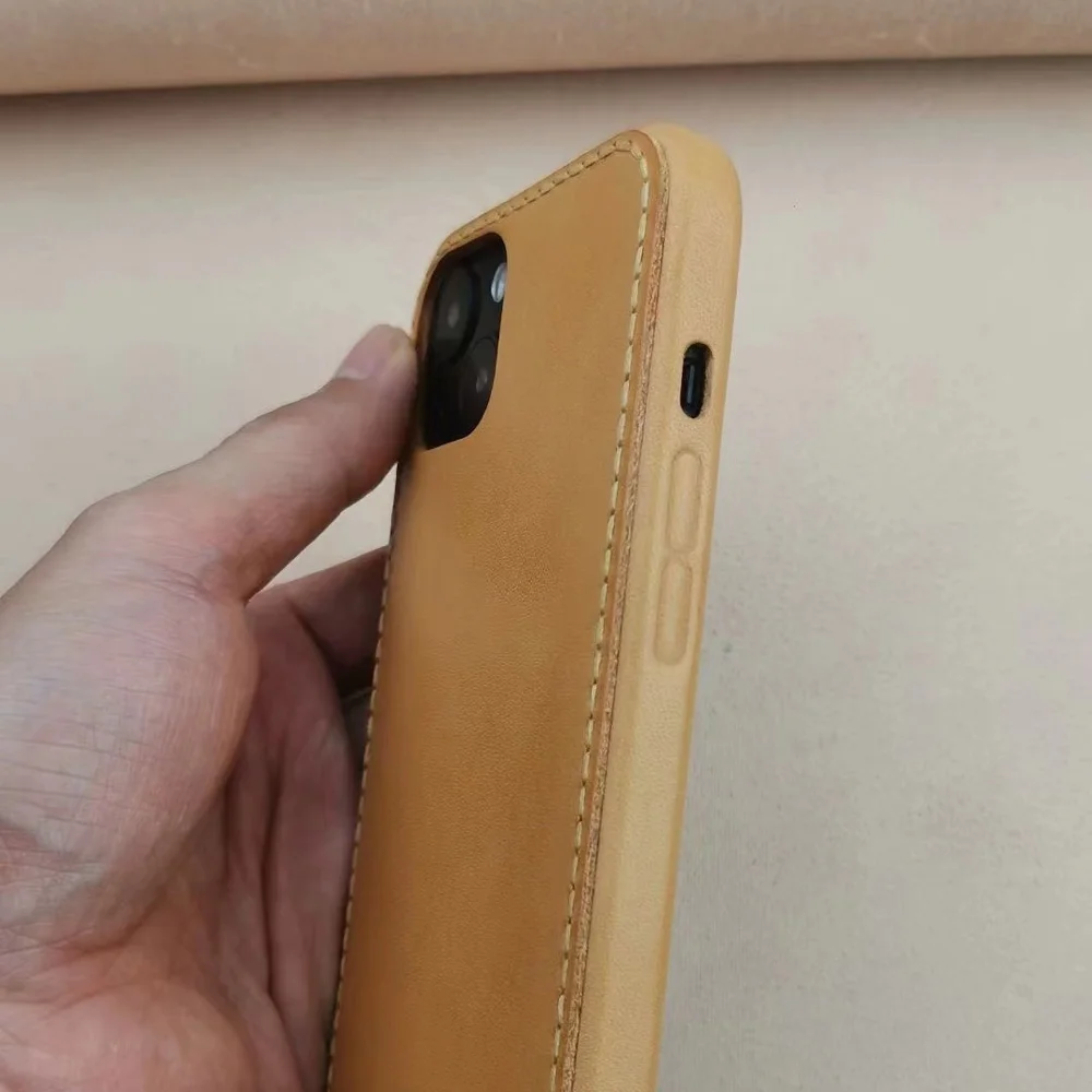 ymw pure handmade case for iphone 13 pro max retro vegetable tanned leather phone cases 12 11 fashion luxury soft cowhide free global shipping