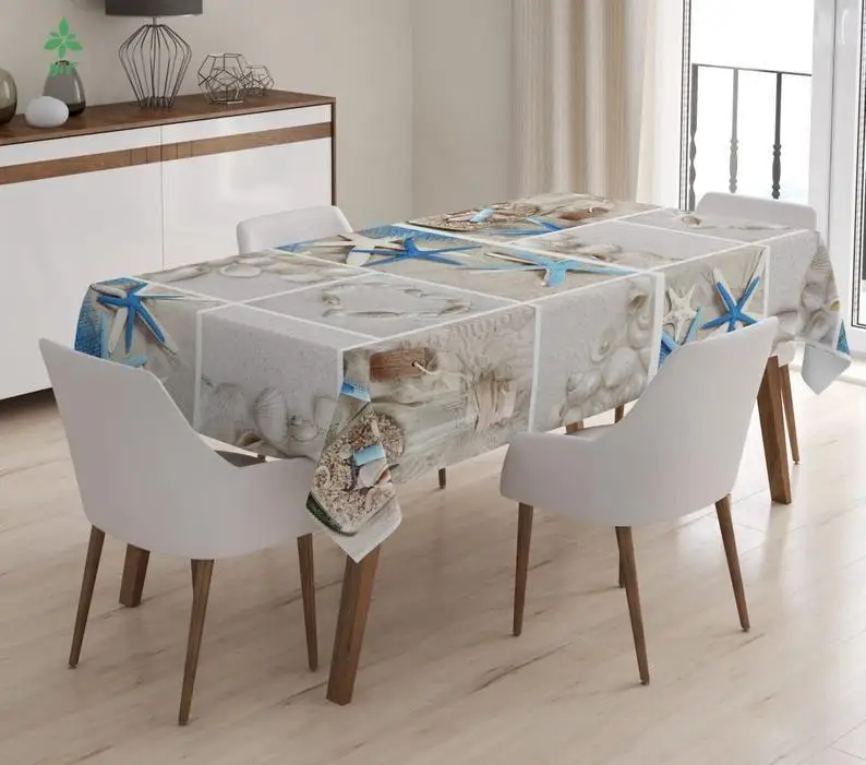 

Marine Theme Tablecloth Kitchen Restaurant New Family Gift